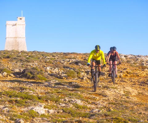 In sella a una bici alla scoperta delle torri di Malta