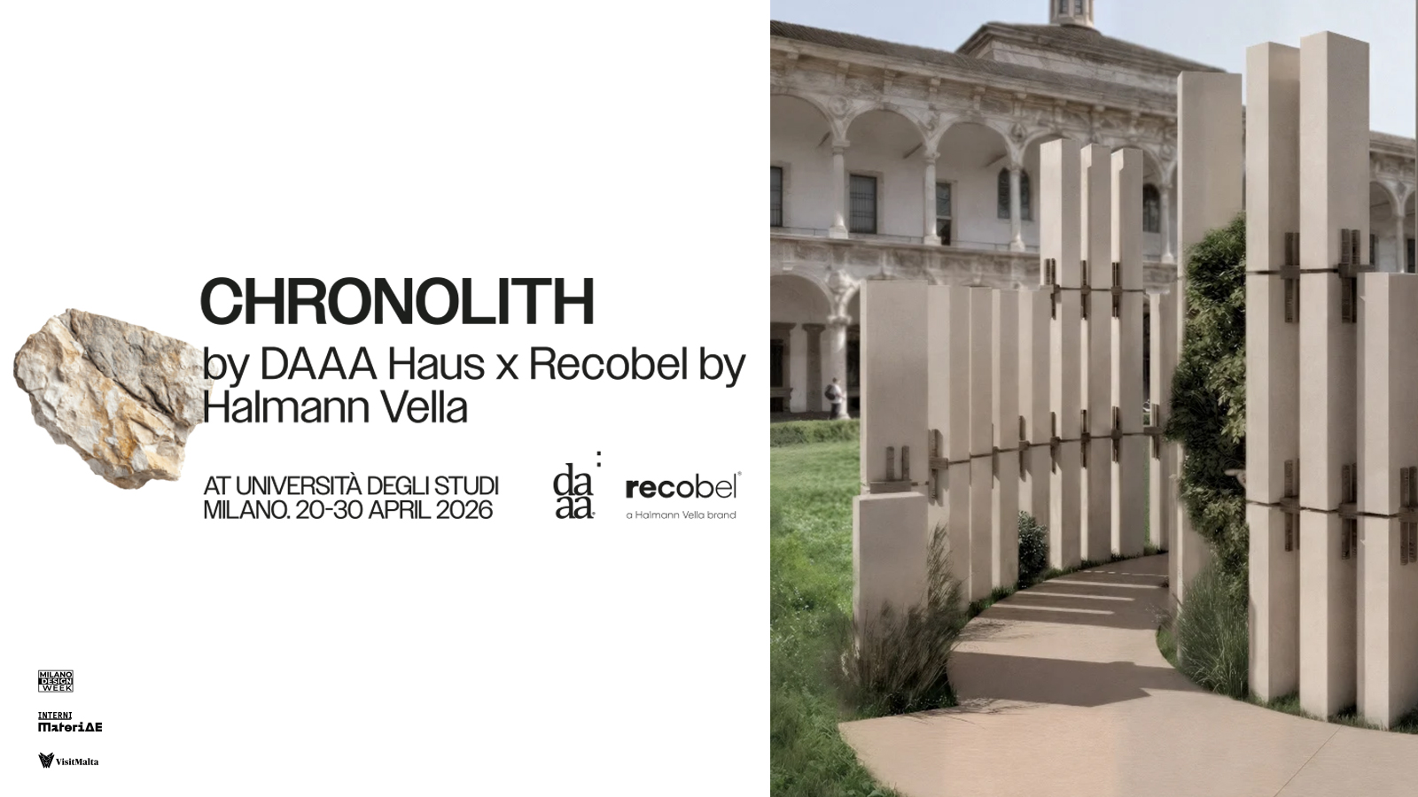 La pietra di Malta e Gozo come architettura del tempo alla Milano Design Week 2026